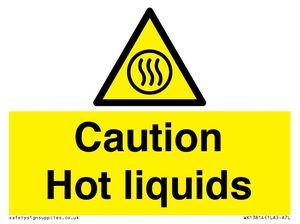 Caution hot liquids